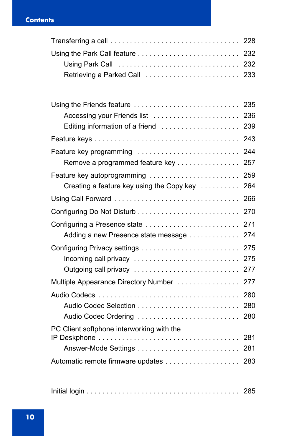 Avaya 1140E IP User Manual | Page 10 / 418