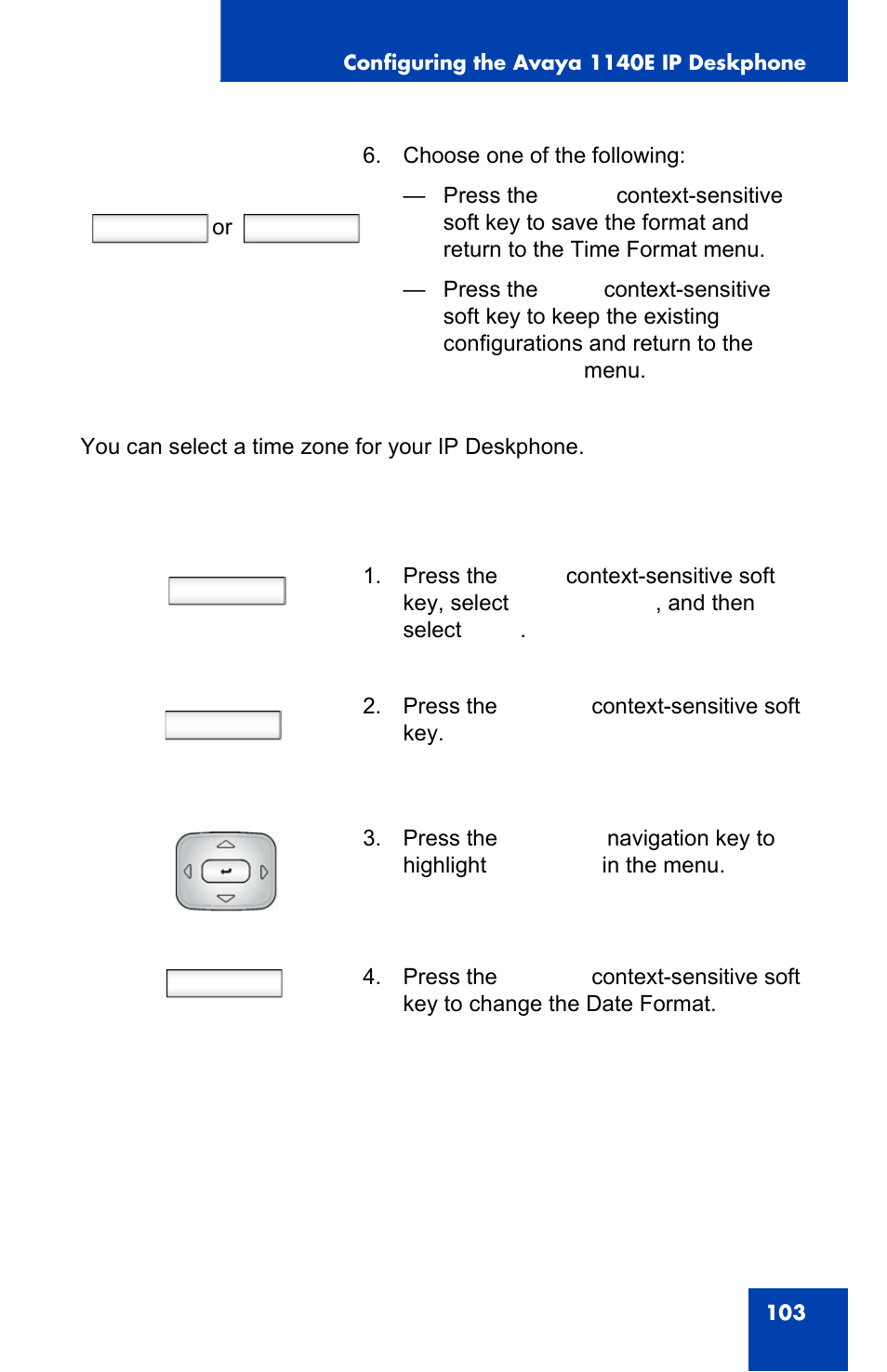 Prefs, Change, Select back | Avaya 1140E IP User Manual | Page 103 / 418