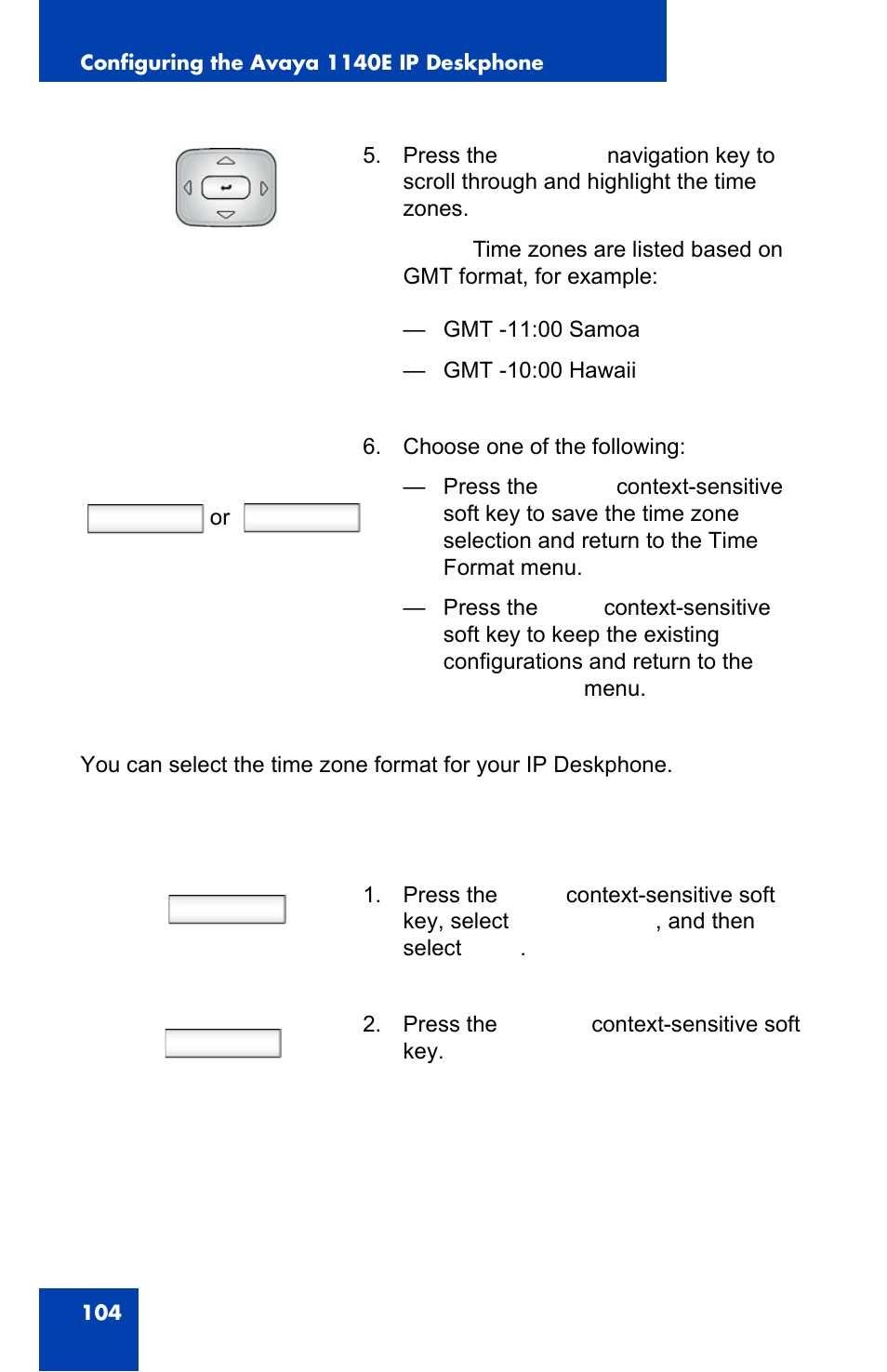 Prefs, Change, Select back | Avaya 1140E IP User Manual | Page 104 / 418