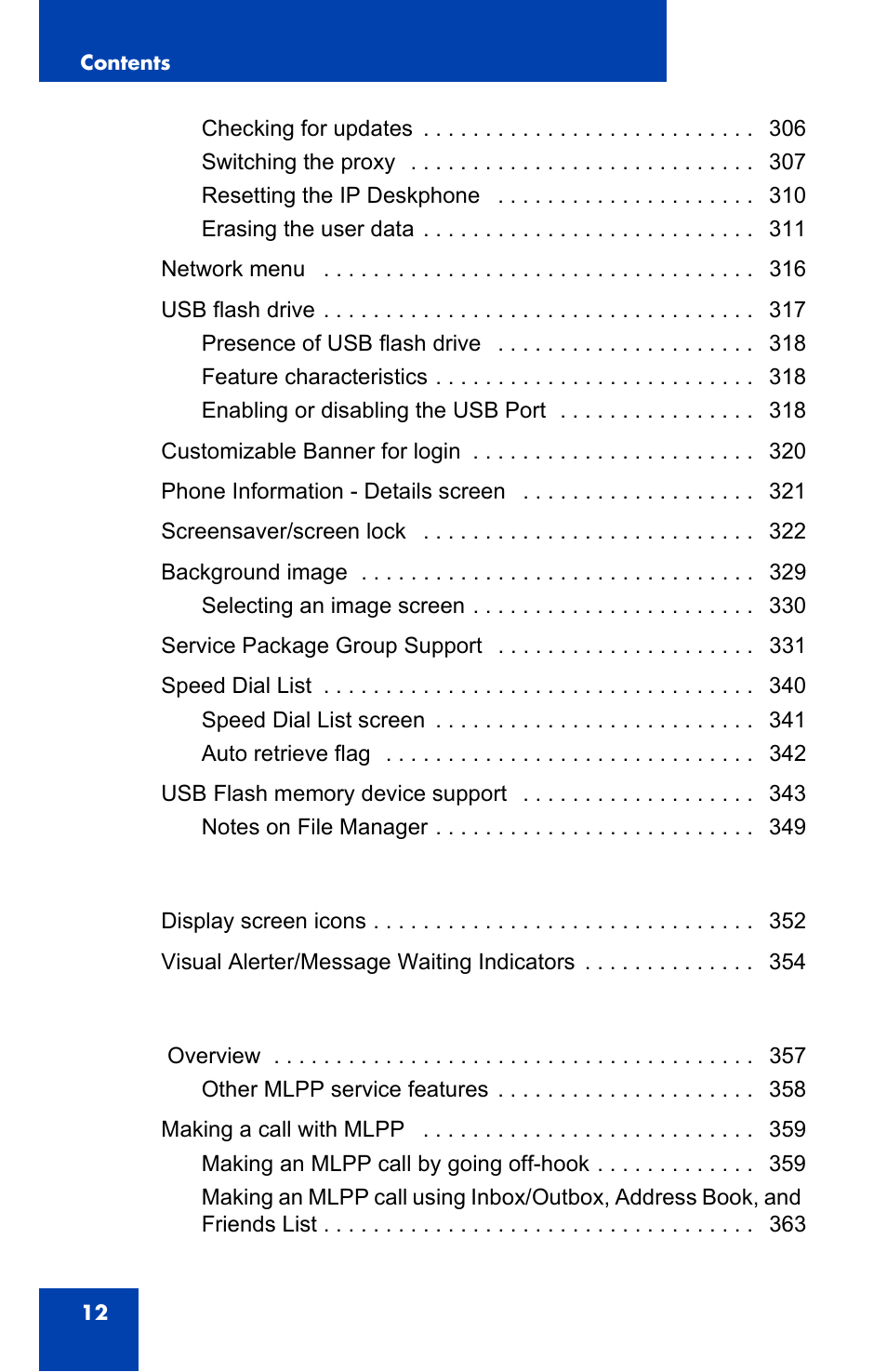 Avaya 1140E IP User Manual | Page 12 / 418