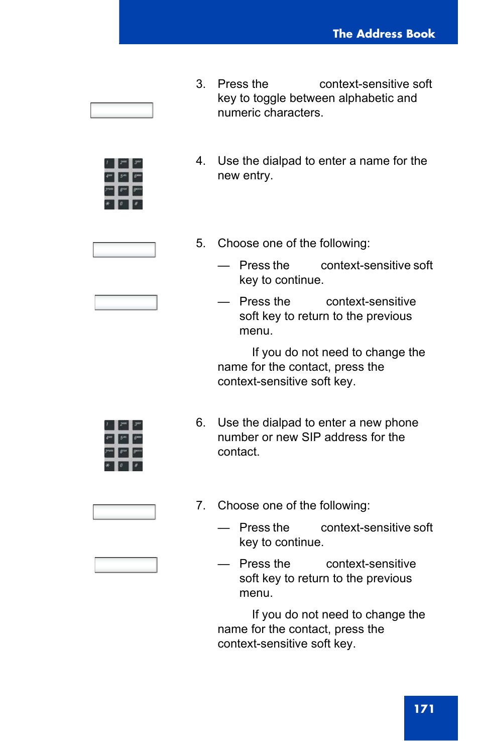 Next back | Avaya 1140E IP User Manual | Page 171 / 418