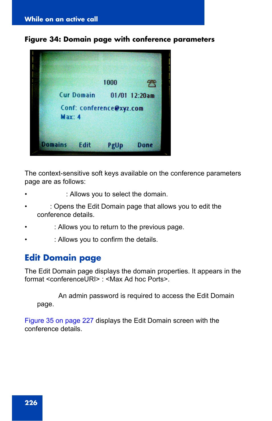 Edit domain page | Avaya 1140E IP User Manual | Page 226 / 418