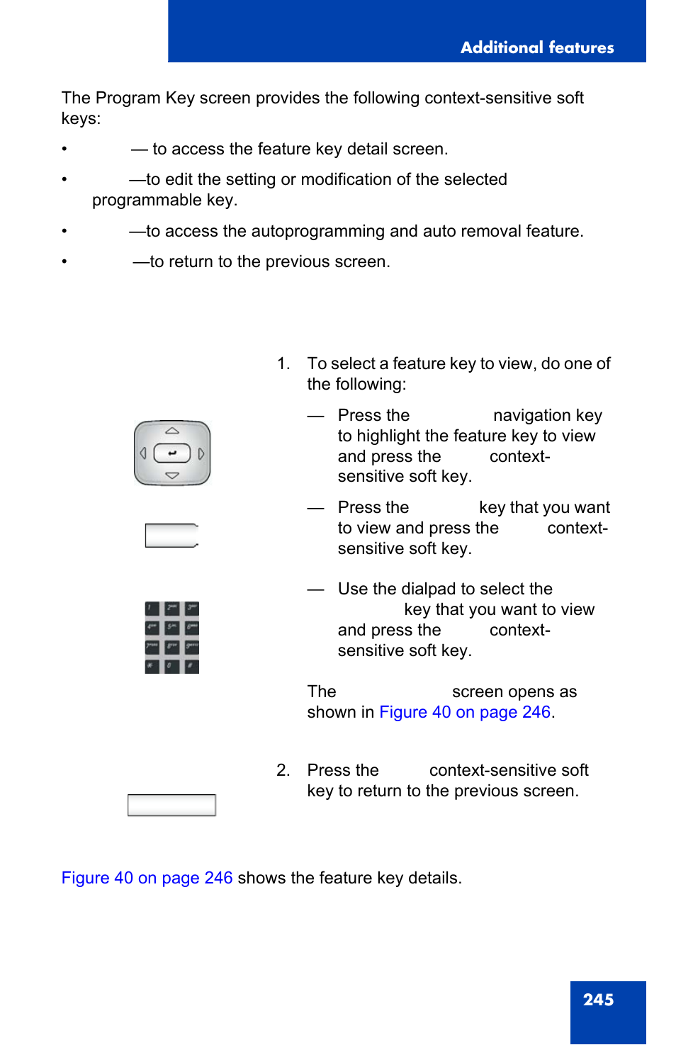 Back | Avaya 1140E IP User Manual | Page 245 / 418