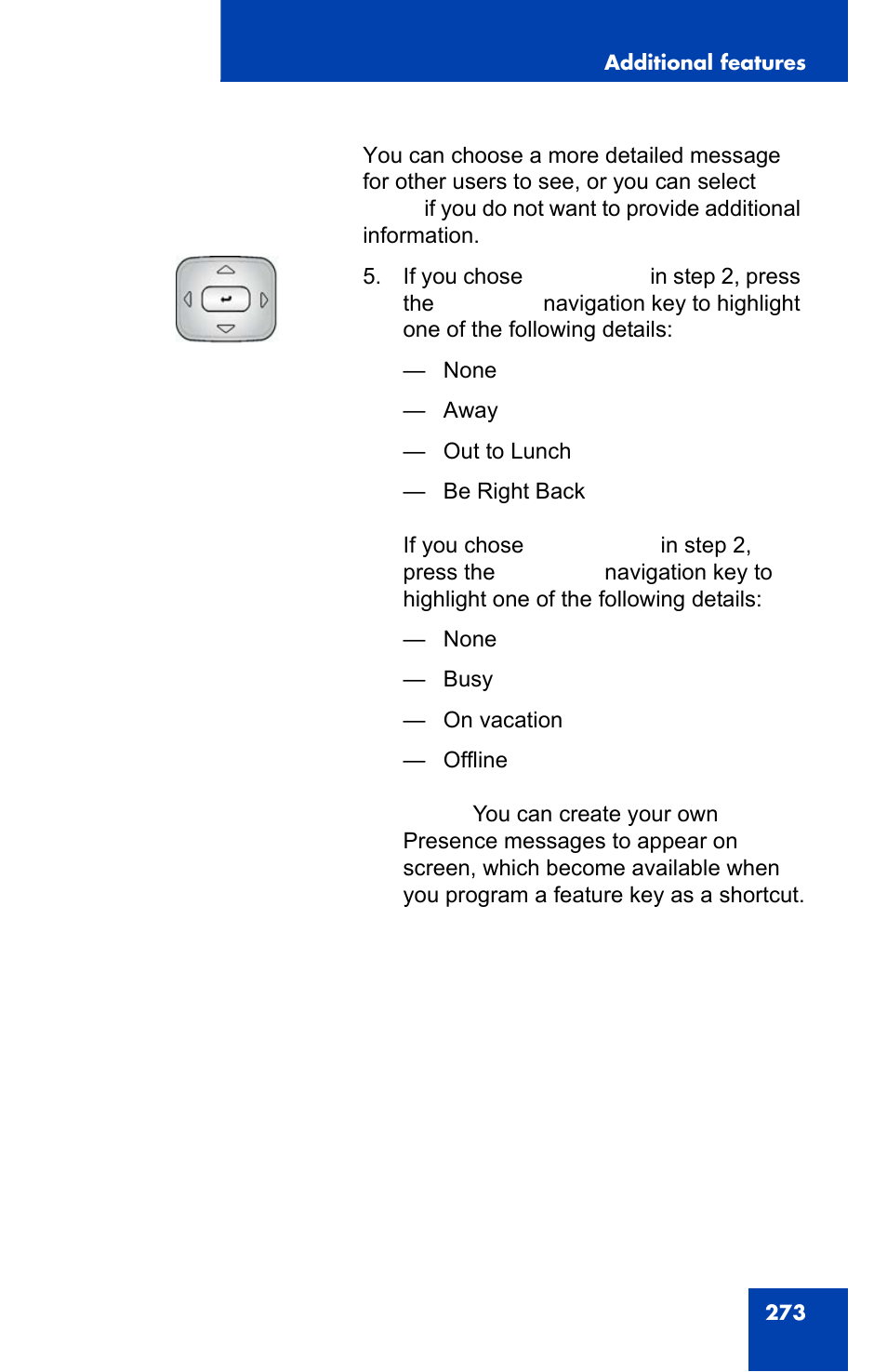 Avaya 1140E IP User Manual | Page 273 / 418