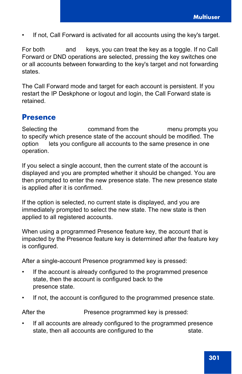 Presence | Avaya 1140E IP User Manual | Page 301 / 418