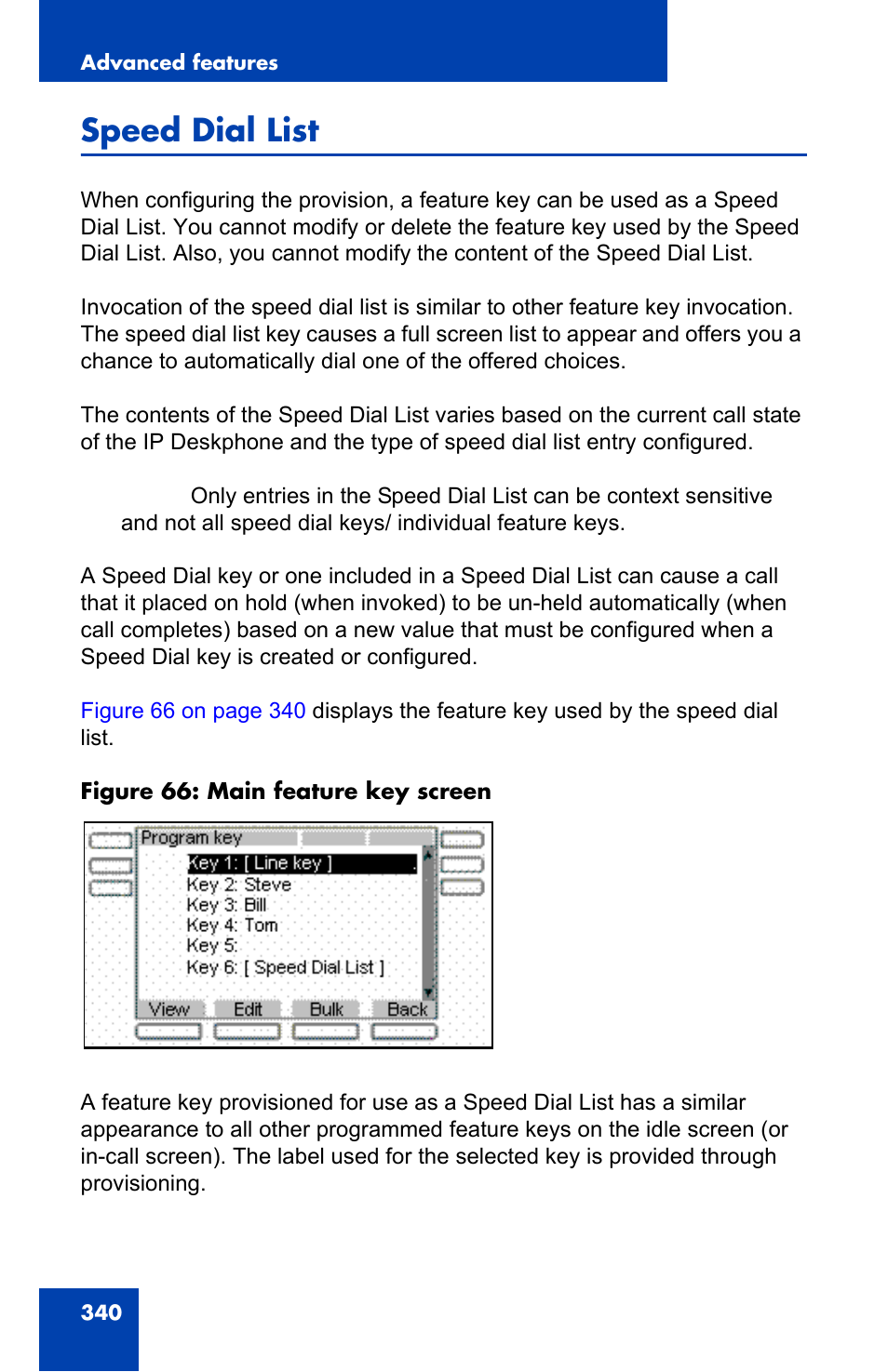 Speed dial list | Avaya 1140E IP User Manual | Page 340 / 418