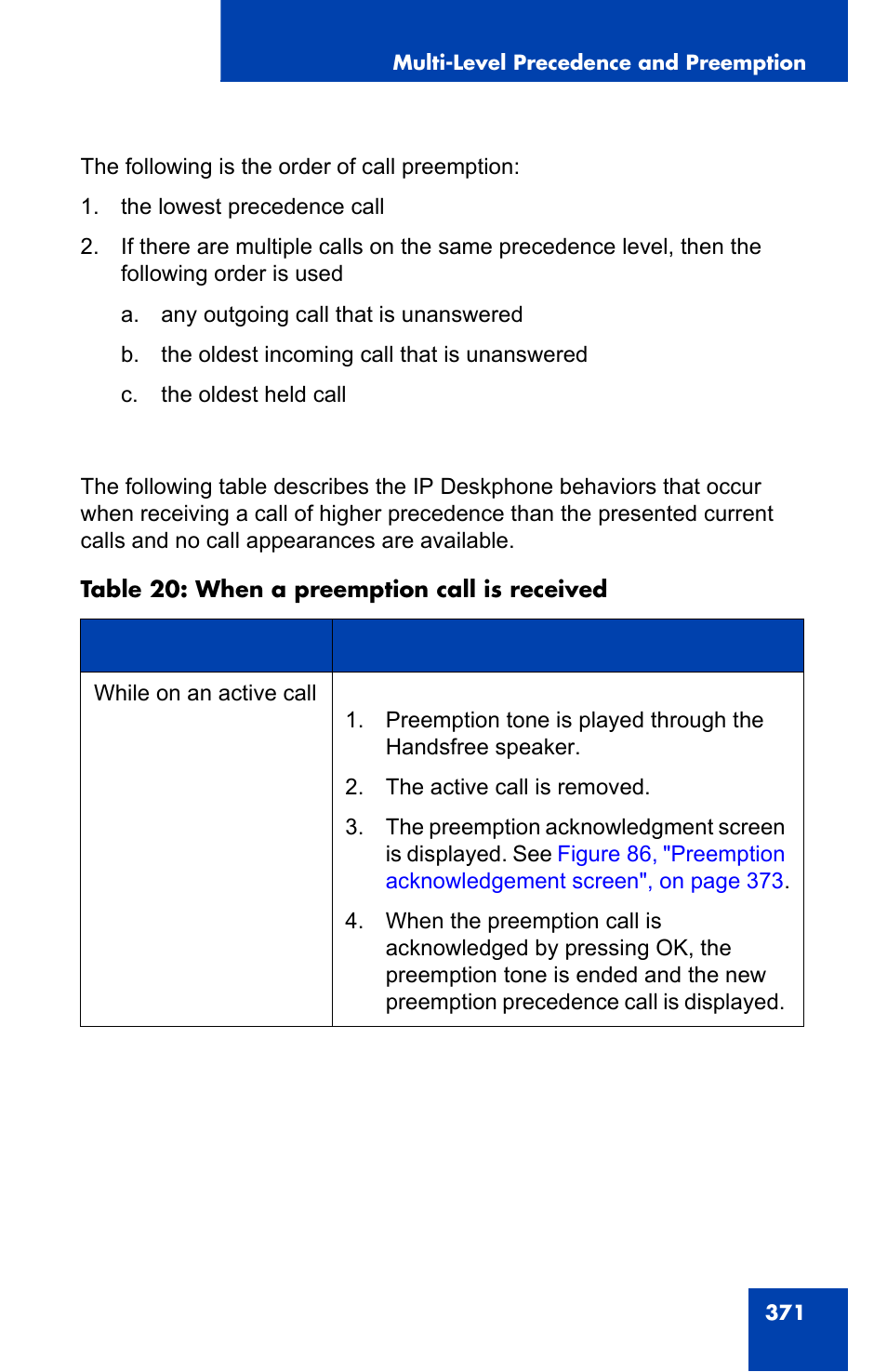 Avaya 1140E IP User Manual | Page 371 / 418