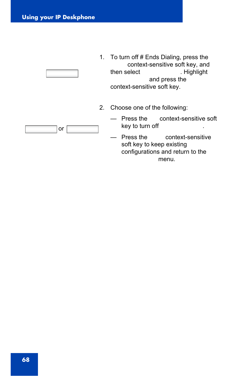 Prefs, Off back | Avaya 1140E IP User Manual | Page 68 / 418