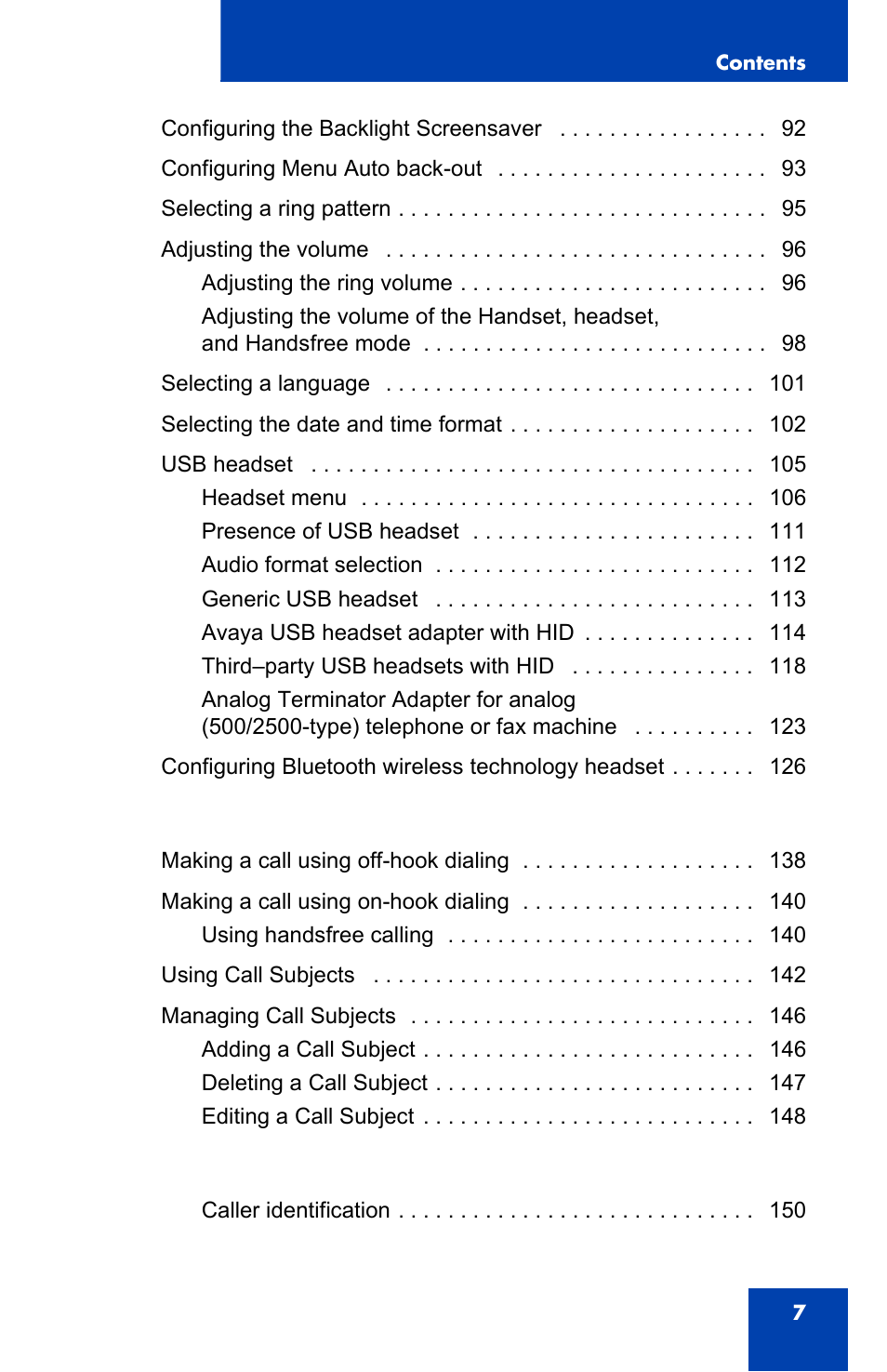 Avaya 1140E IP User Manual | Page 7 / 418