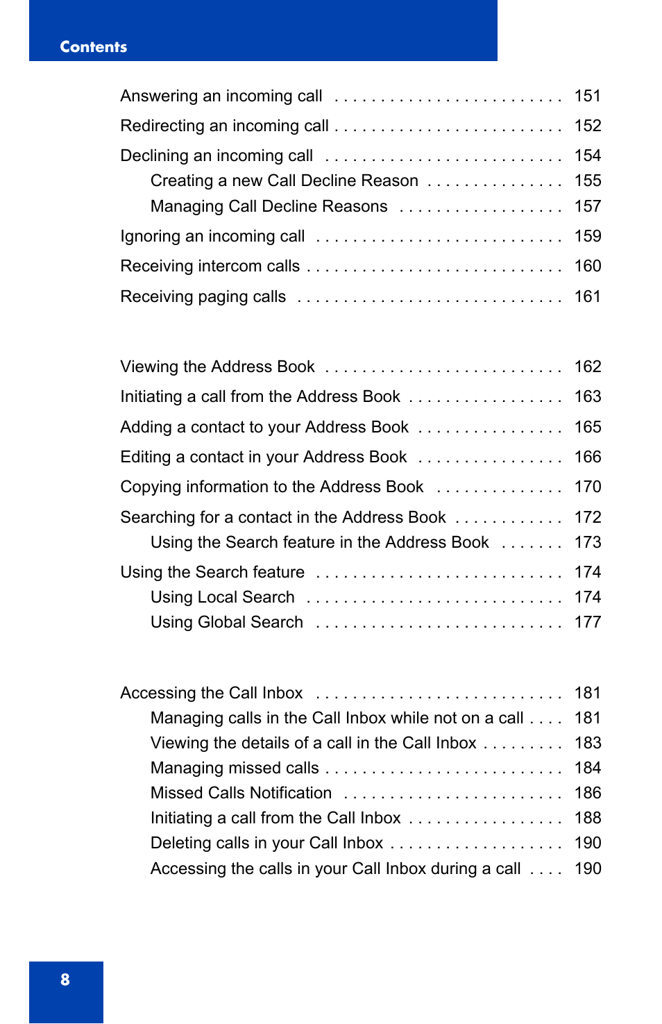 Avaya 1140E IP User Manual | Page 8 / 418