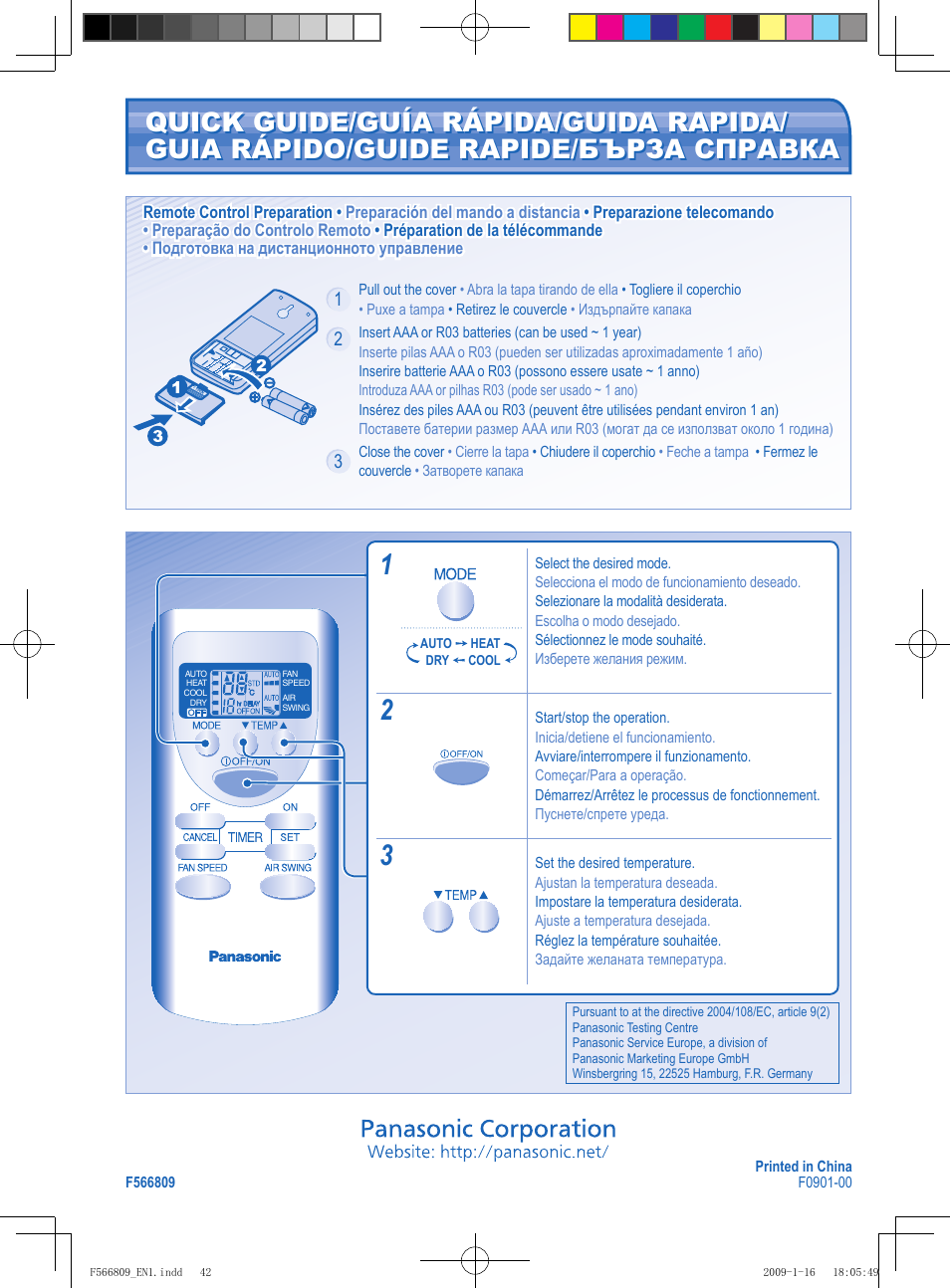 Panasonic CUPW12GKX User Manual | Page 10 / 10
