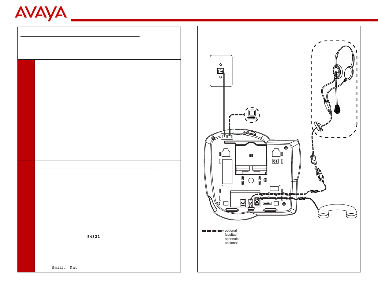 Avaya one-X Telephone 4610SW User Manual | 6 pages