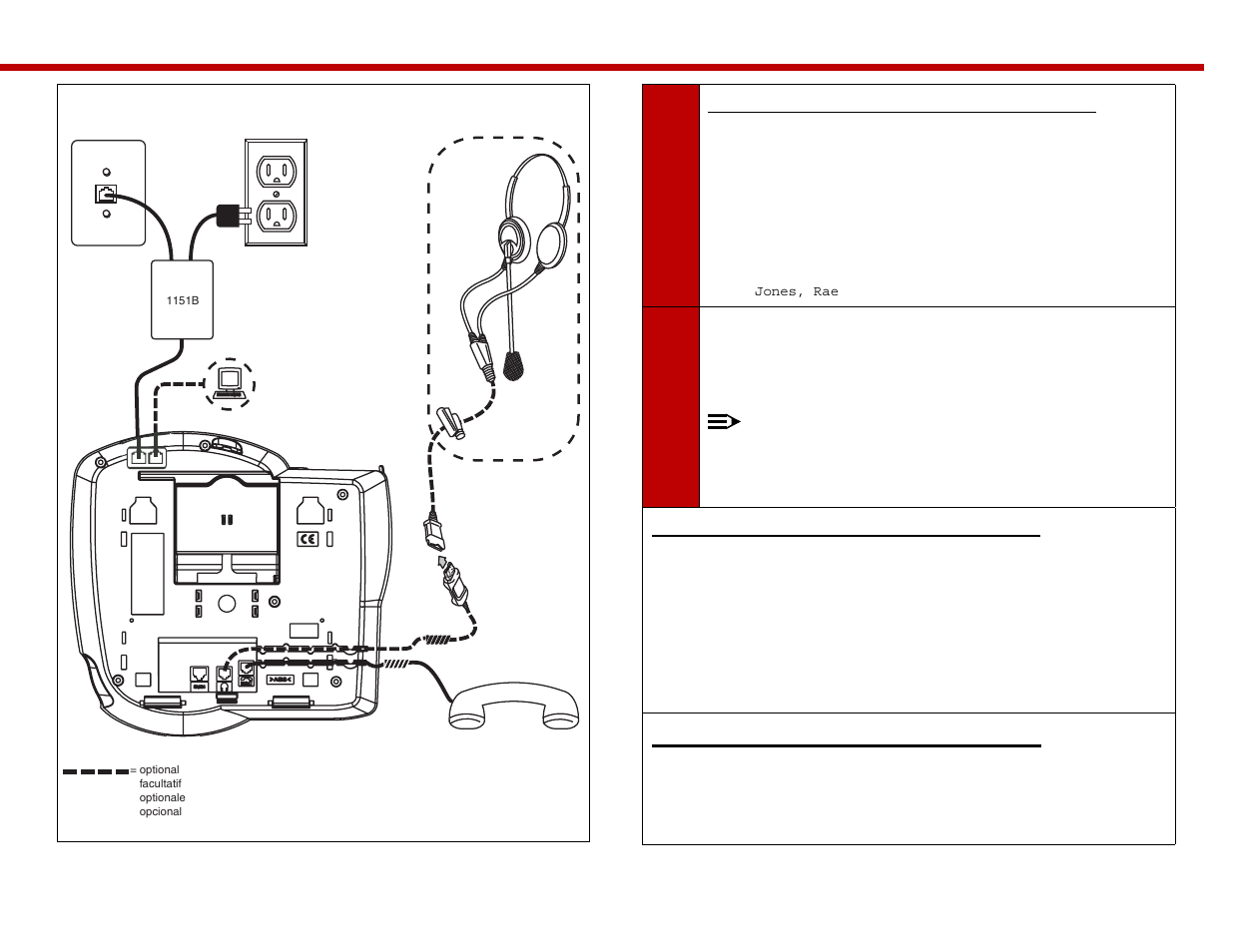 Connect additional telephones to the lan, Assembling the telephone stand | Avaya one-X Telephone 4610SW User Manual | Page 2 / 6