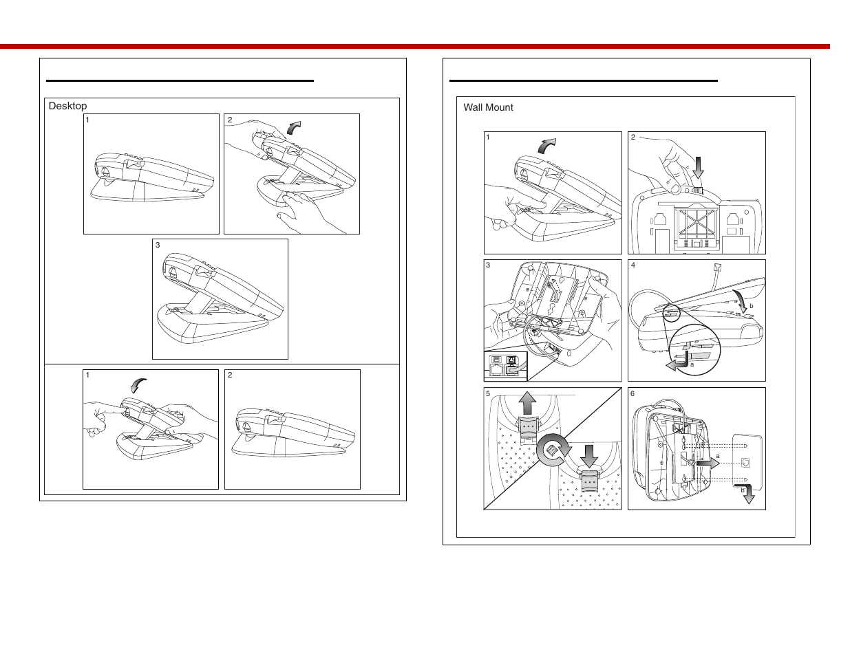 4621sw ip telephone stand instructions, 4621sw ip telephone wall-mount instructions | Avaya one-X Telephone 4610SW User Manual | Page 4 / 6