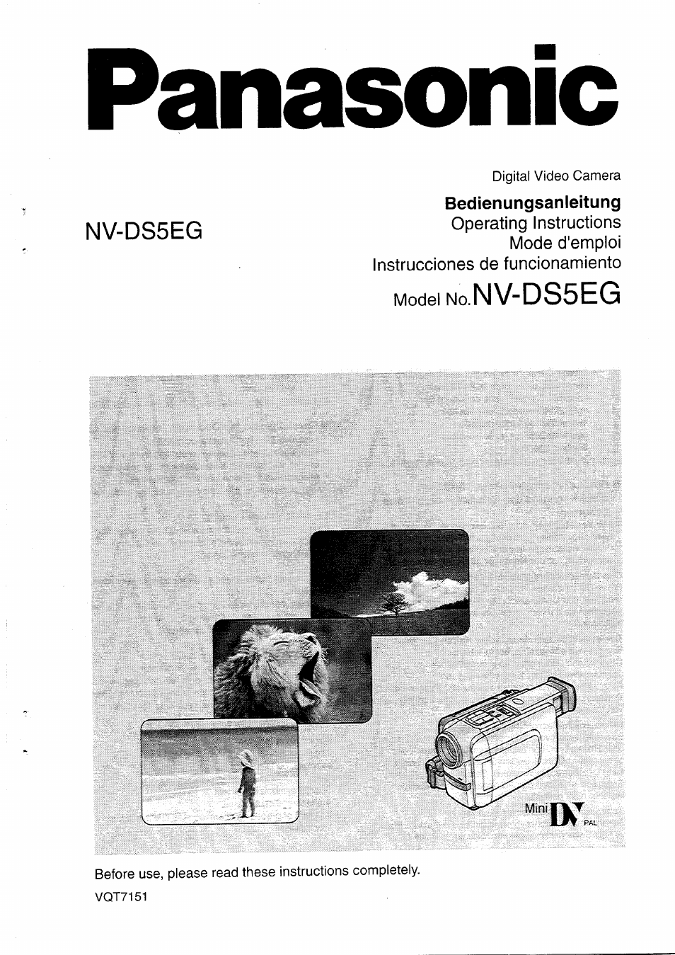 Panasonic NVDS5EG User Manual | 184 pages