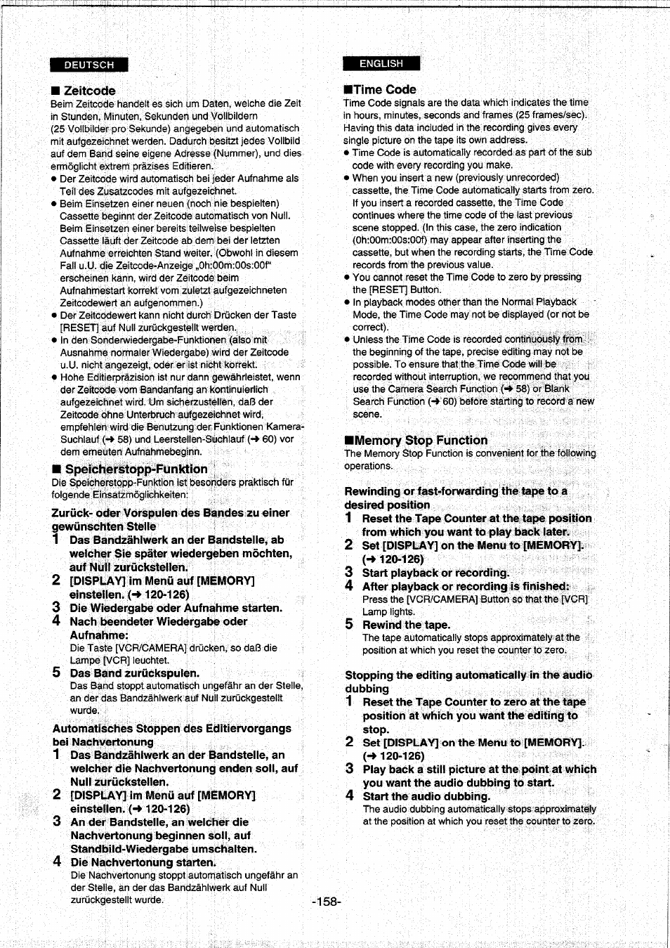 Panasonic NVDS5EG User Manual | Page 158 / 184