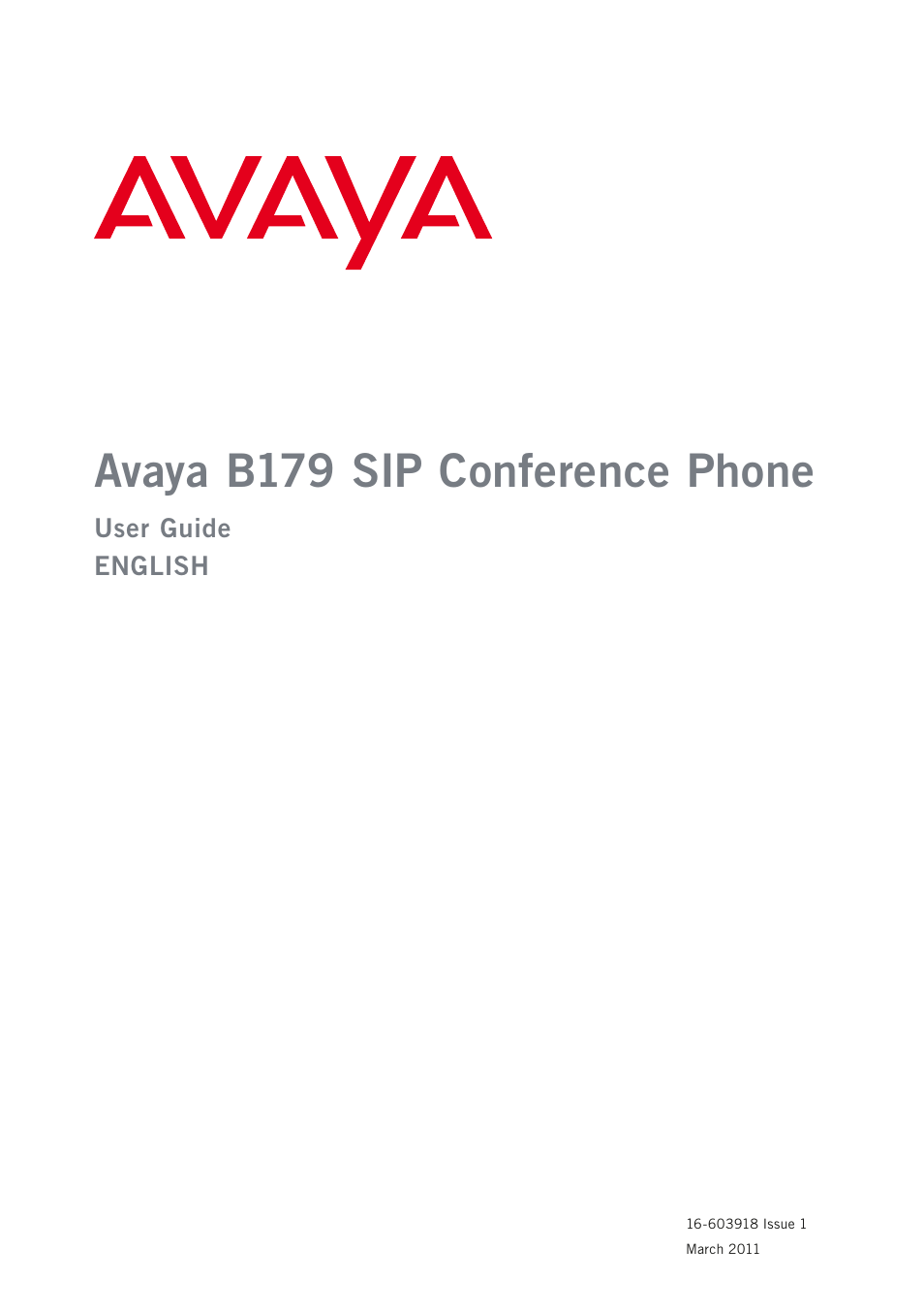 Avaya B179 User Manual | 54 pages