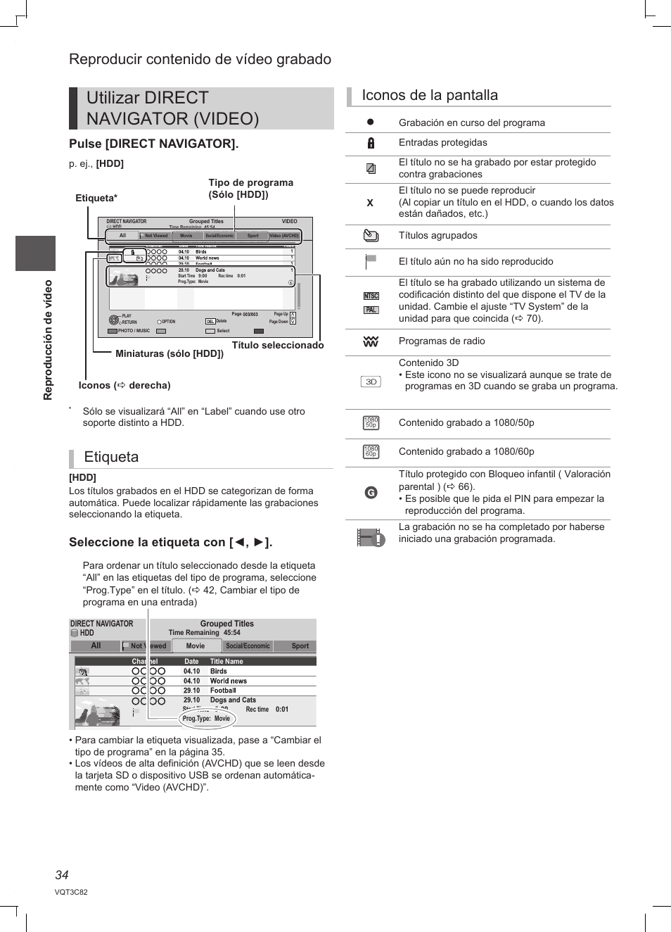 Panasonic DMRPWT500EC User Manual | Page 34 / 96