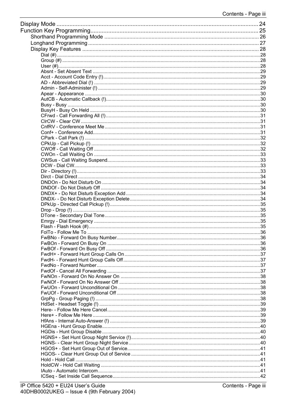 Avaya 5420 + EU24 User Manual | Page 3 / 60