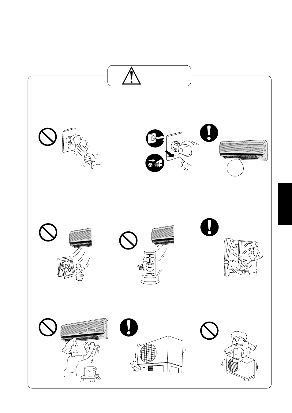 Pas op | Panasonic CUG95KE User Manual | Page 111 / 239