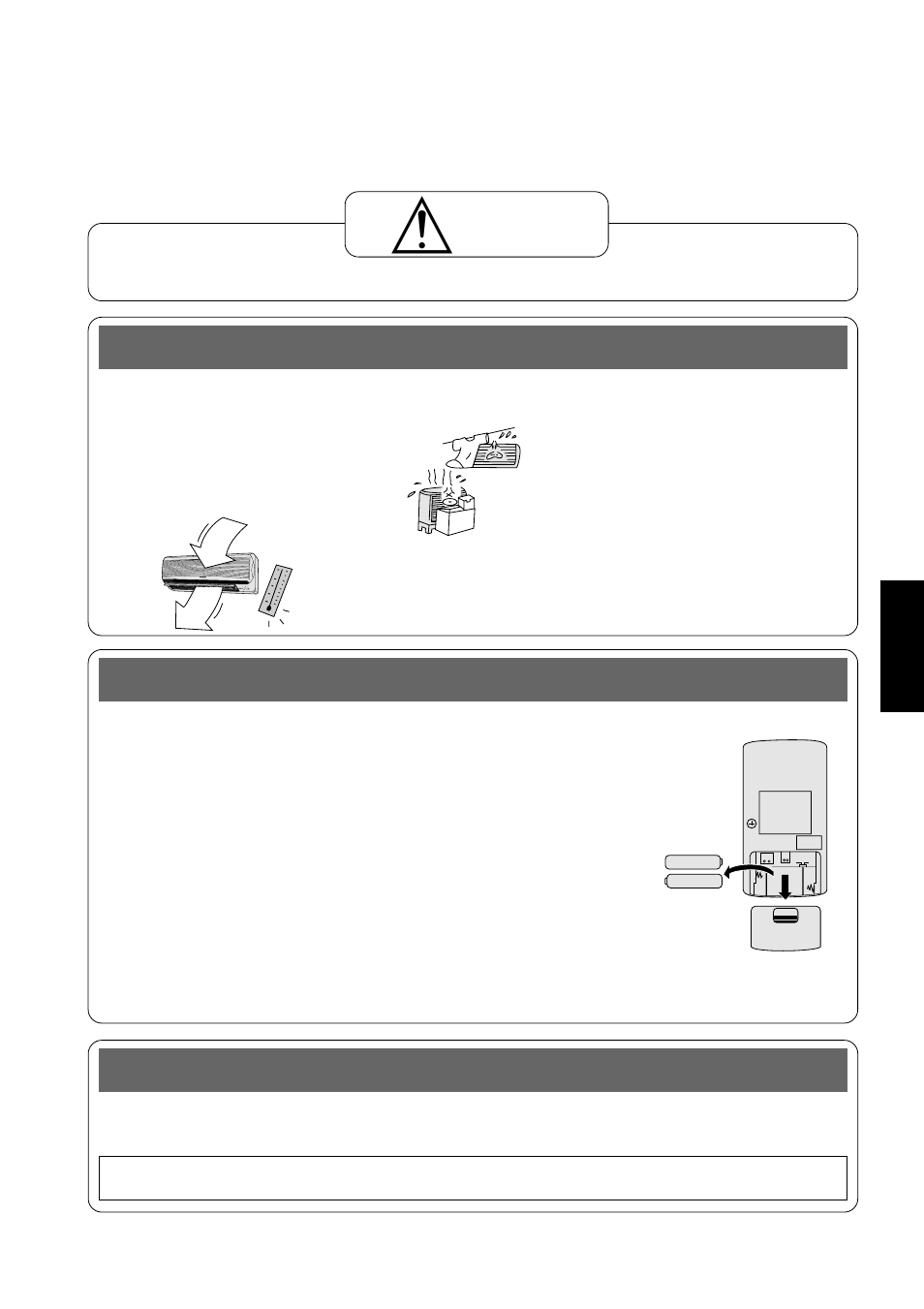 Voorseizoen controle, Aanbevolen controle, Pas op | Panasonic CUG95KE User Manual | Page 127 / 239