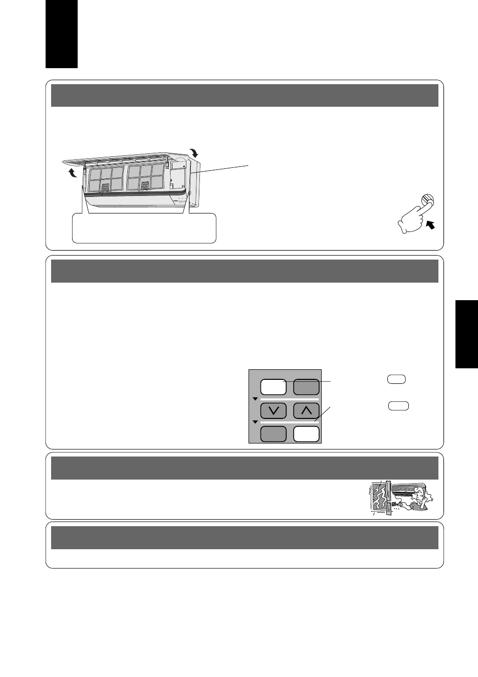 Nuttige informatie, Afstandsbediening werkt niet, Stroomschommeling | Stroomuitval, Bliksemgevaar | Panasonic CUG95KE User Manual | Page 131 / 239