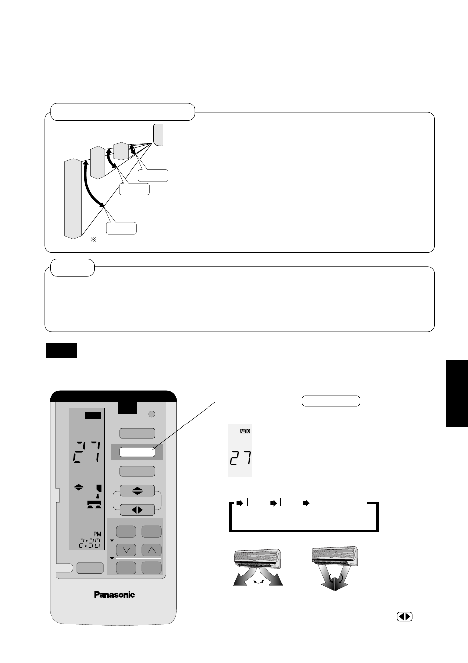 Flusso diffuso (wide) / flusso concentrato (spot), Serie di regolazioni aletta, Nota | Italiano, Sleep, Per annullare wide o spot, premere | Panasonic CUG95KE User Manual | Page 145 / 239