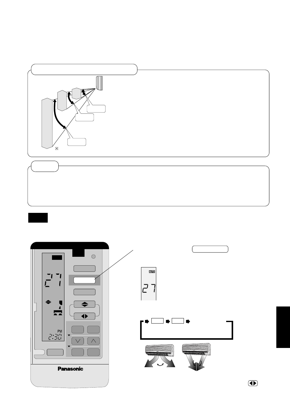 Wide (localizado) / spot (amplio), Alcance del ajuste de la aletas, Notas | Español, Sleep, Para cancelar wide o spot, presione | Panasonic CUG95KE User Manual | Page 197 / 239