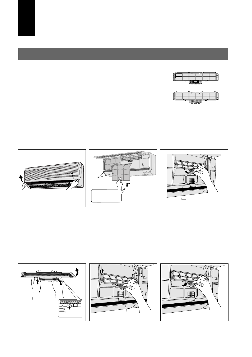 Care and maintenance, Replacing the air purifying filters | Panasonic CUG95KE User Manual | Page 22 / 239