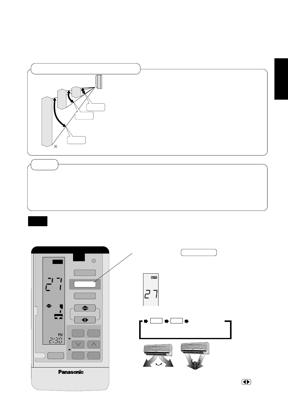 Amplo / localizado, Gama de ajuste dos deflectores, Notas | Português, Sleep, Para cancelar wide ou spot, prima | Panasonic CUG95KE User Manual | Page 41 / 239