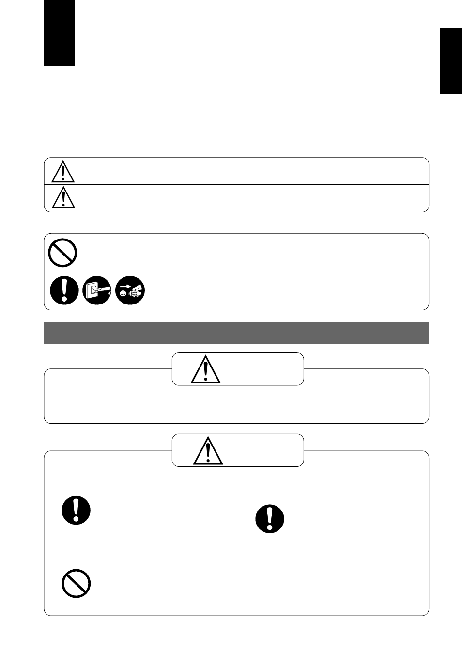 Safety precautions, Installation precautions, Caution | Warning | Panasonic CUG95KE User Manual | Page 5 / 239