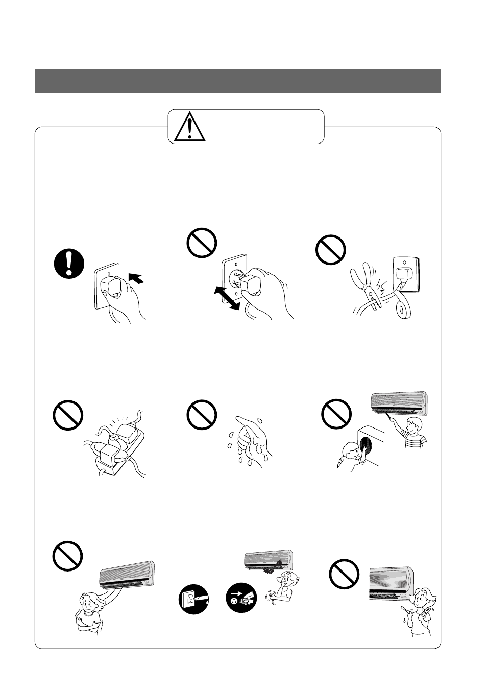 Précautions de fonctionnement, Avertissement | Panasonic CUG95KE User Manual | Page 84 / 239