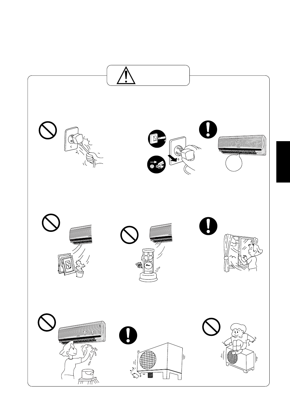 Attention | Panasonic CUG95KE User Manual | Page 85 / 239