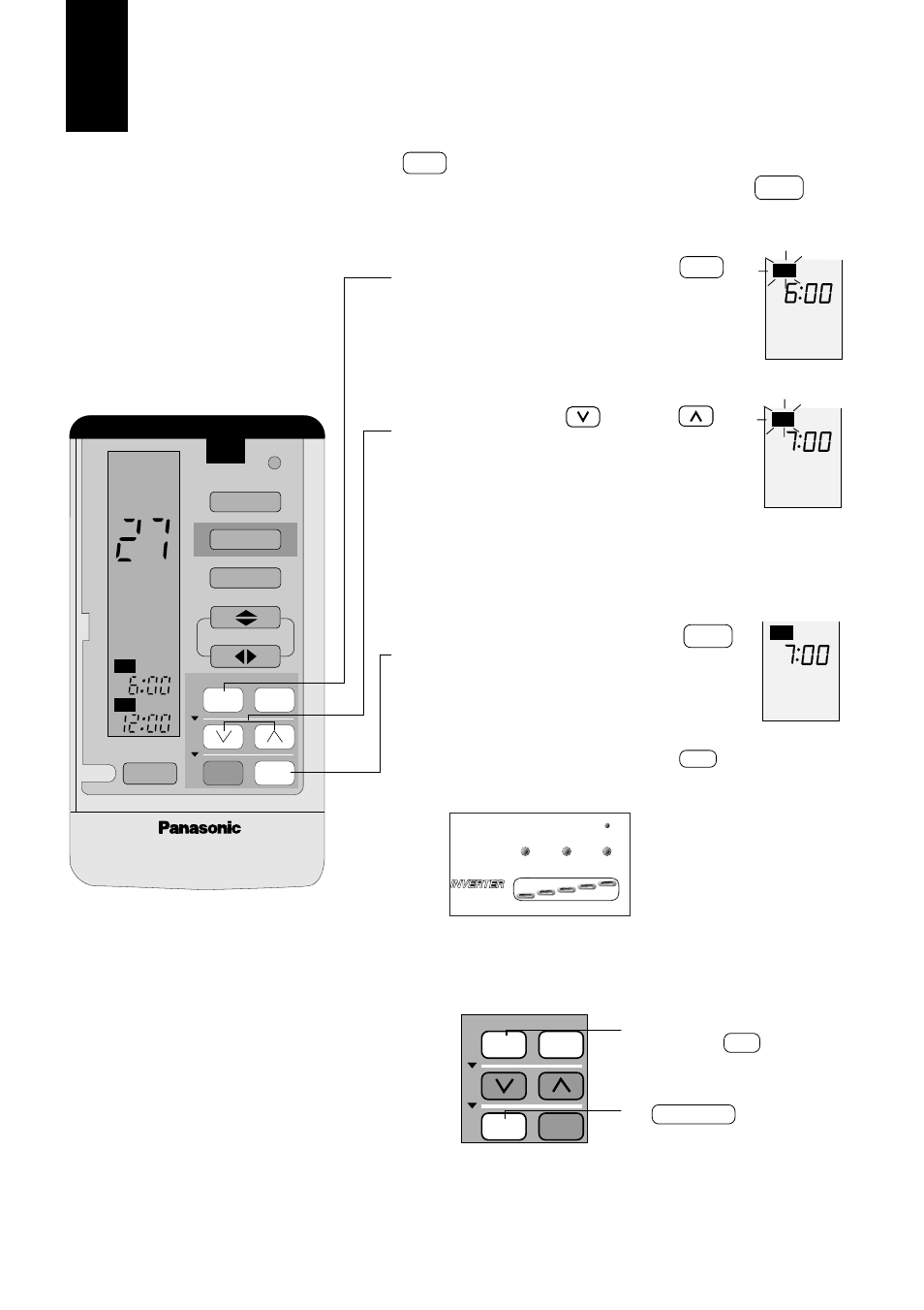 Réglage des minuteries, Appuyez sur la touche on, Appuyez sur ou sur pour régler l’heure | Pour annuler la minuterie | Panasonic CUG95KE User Manual | Page 94 / 239