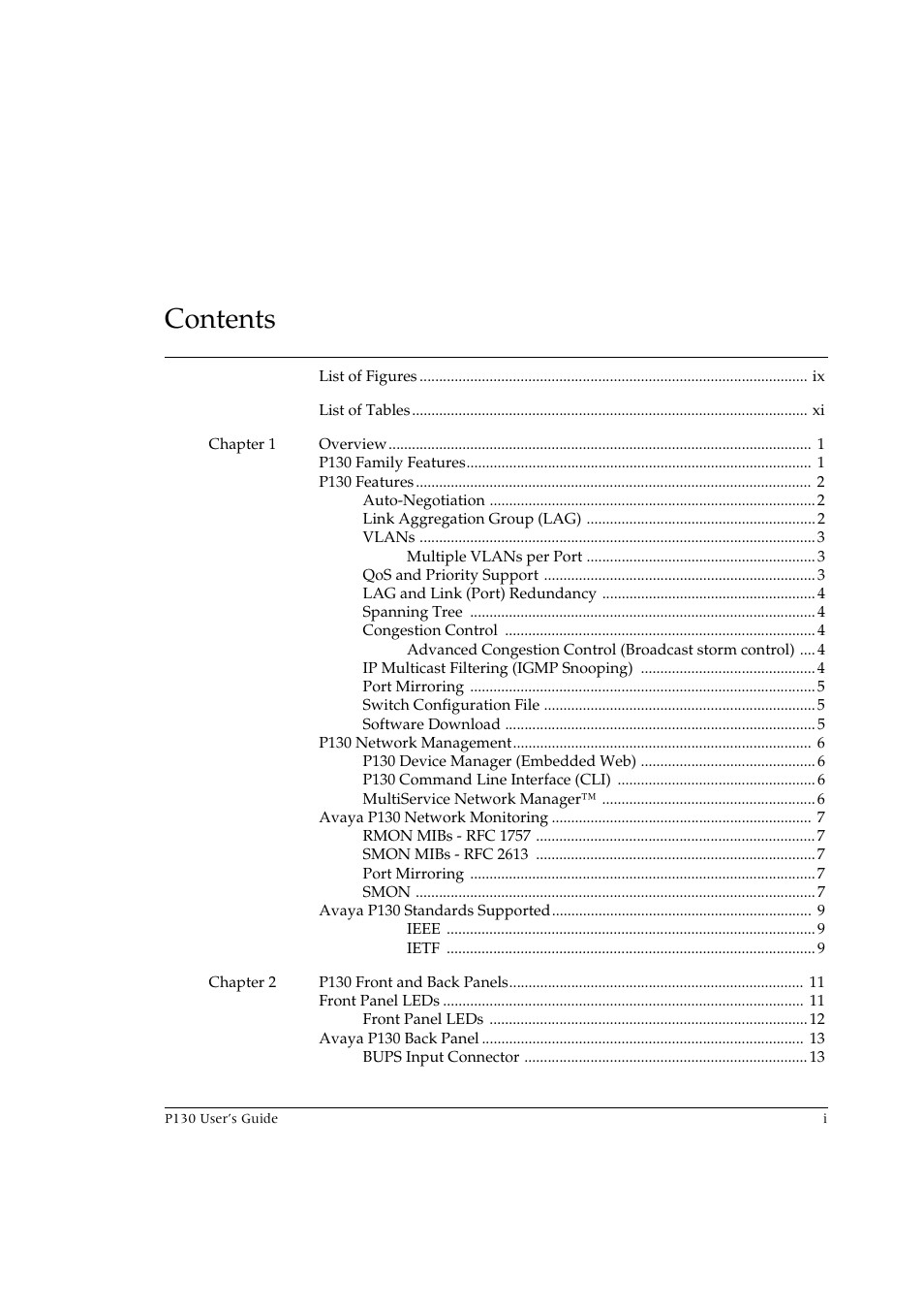 Avaya P130 User Manual | Page 3 / 160