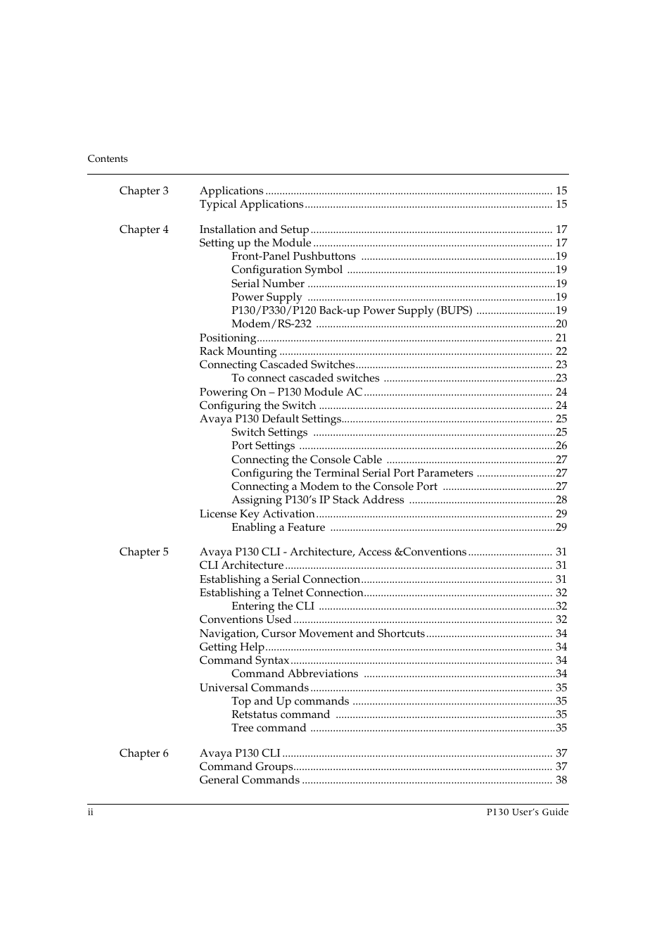 Avaya P130 User Manual | Page 4 / 160