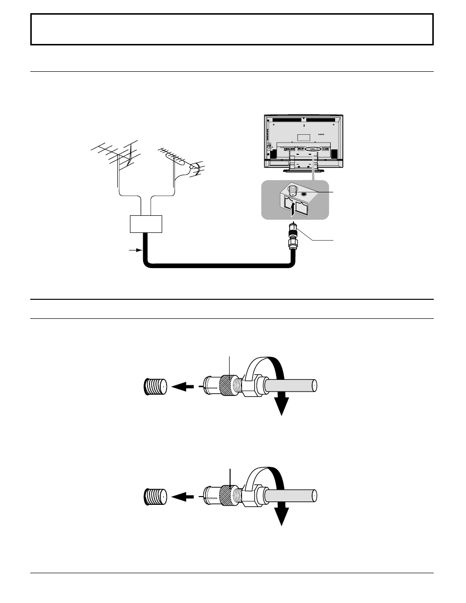 Conexiones, Conexión de antena / cable de antena | Panasonic TC22LT1 User Manual | Page 8 / 36