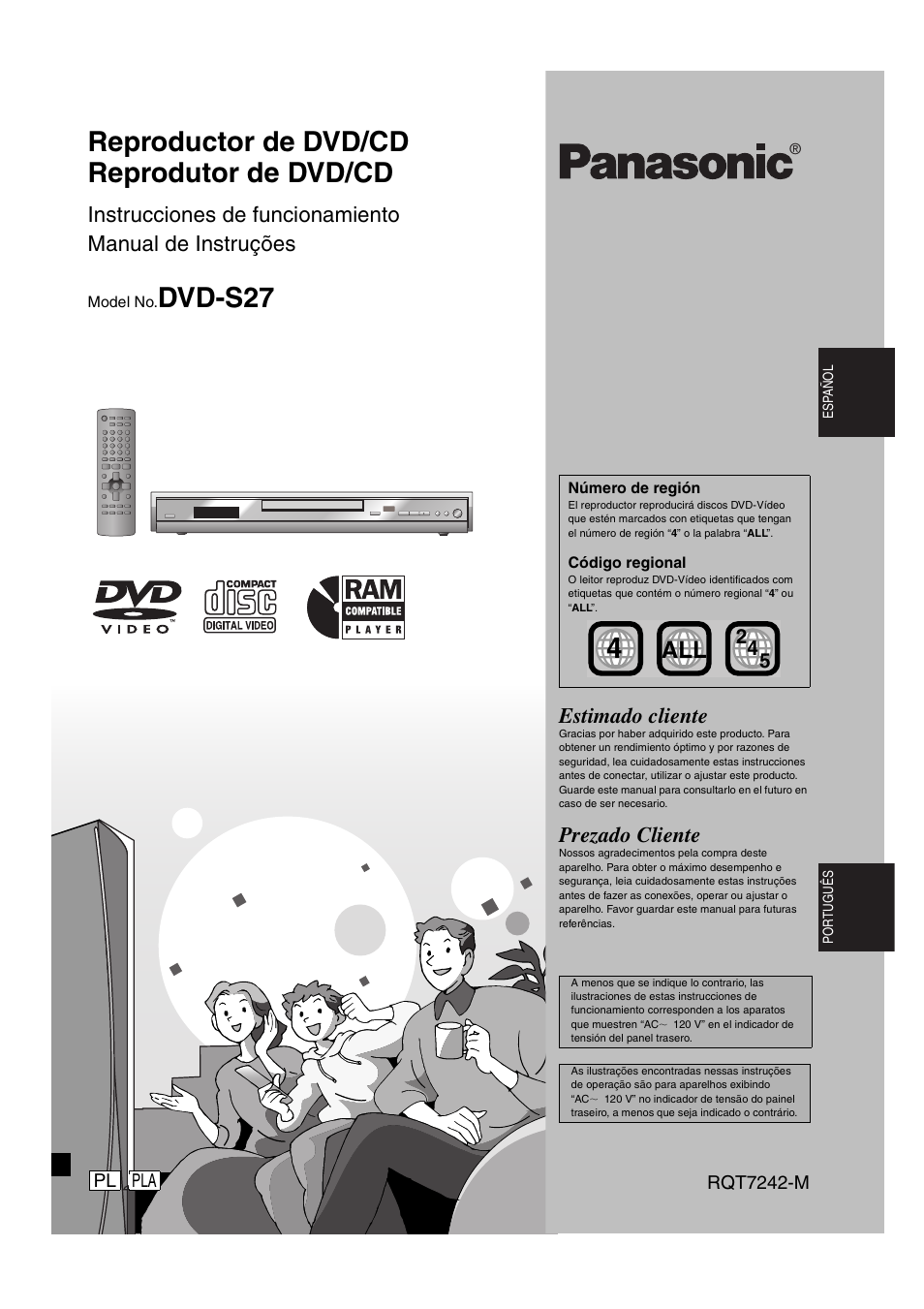 Panasonic DVDS27PX User Manual | 28 pages