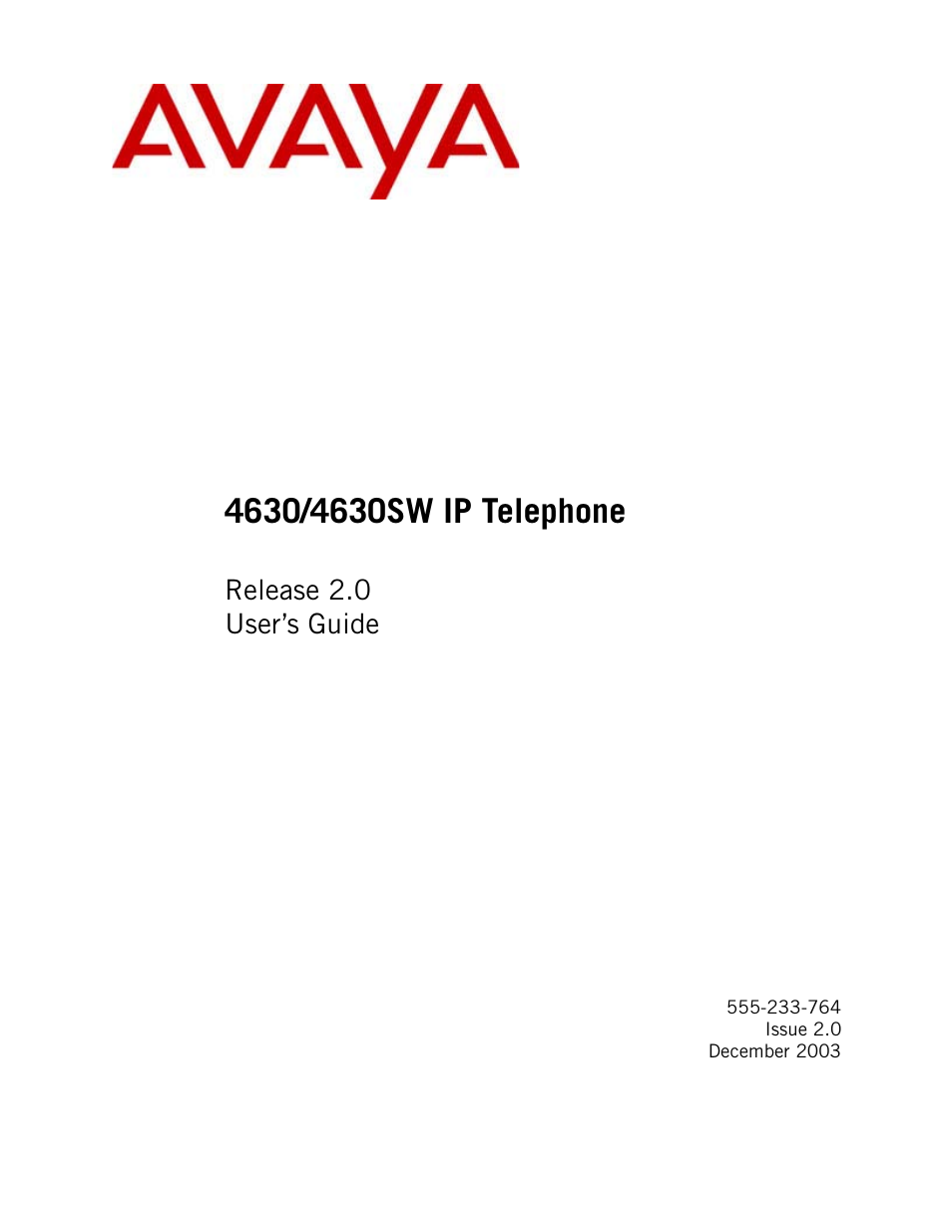 Avaya 4630 User Manual | 114 pages