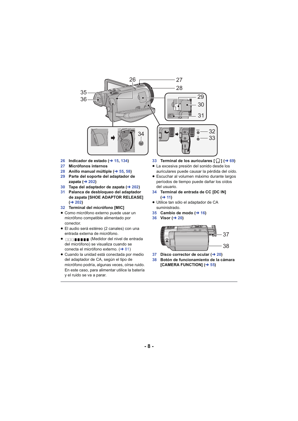 Panasonic HCX929EG User Manual | Page 8 / 203