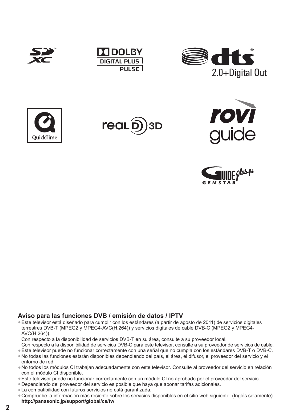 Panasonic TXL42ET5E User Manual | Page 2 / 104