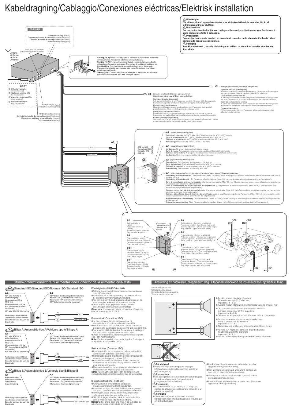 Standard iso/standard iso/normas iso/standard iso | Panasonic CQC3503N User Manual | Page 42 / 42
