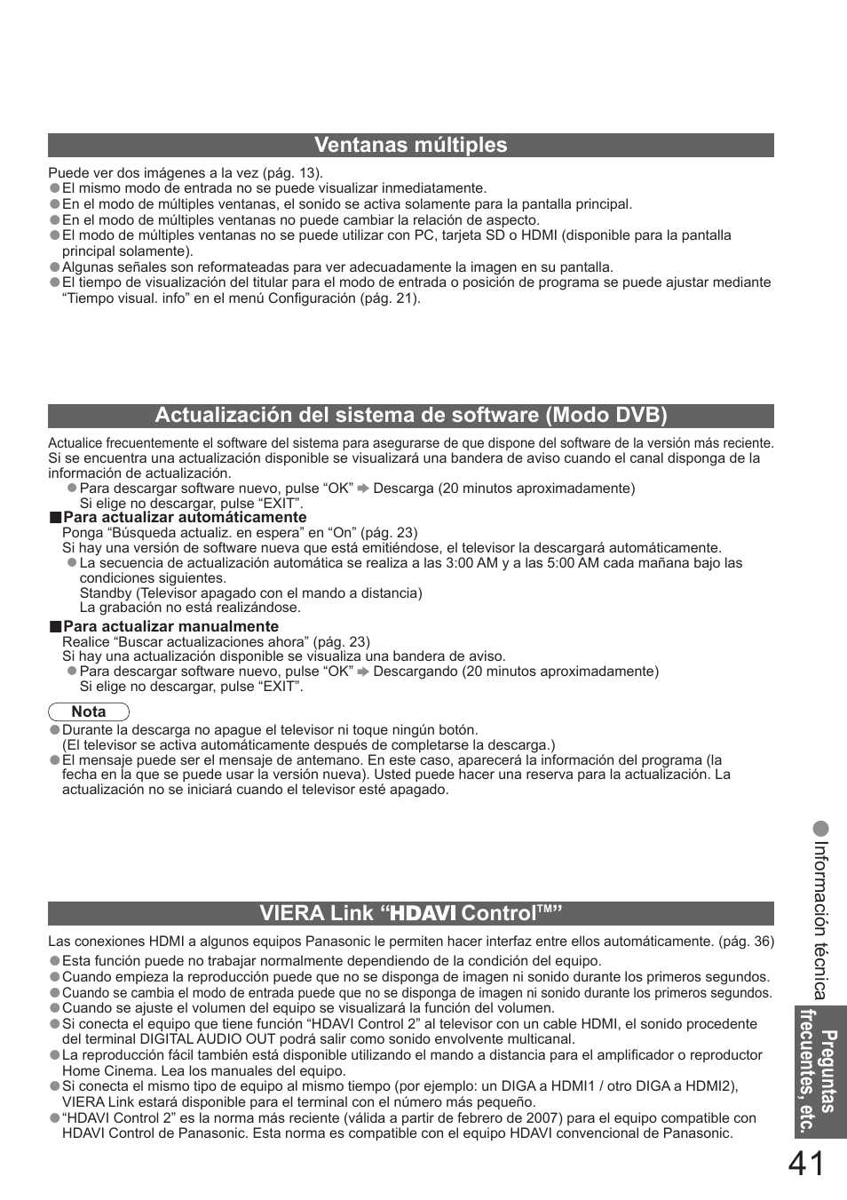 Panasonic TH50PZ700E User Manual | Page 41 / 48