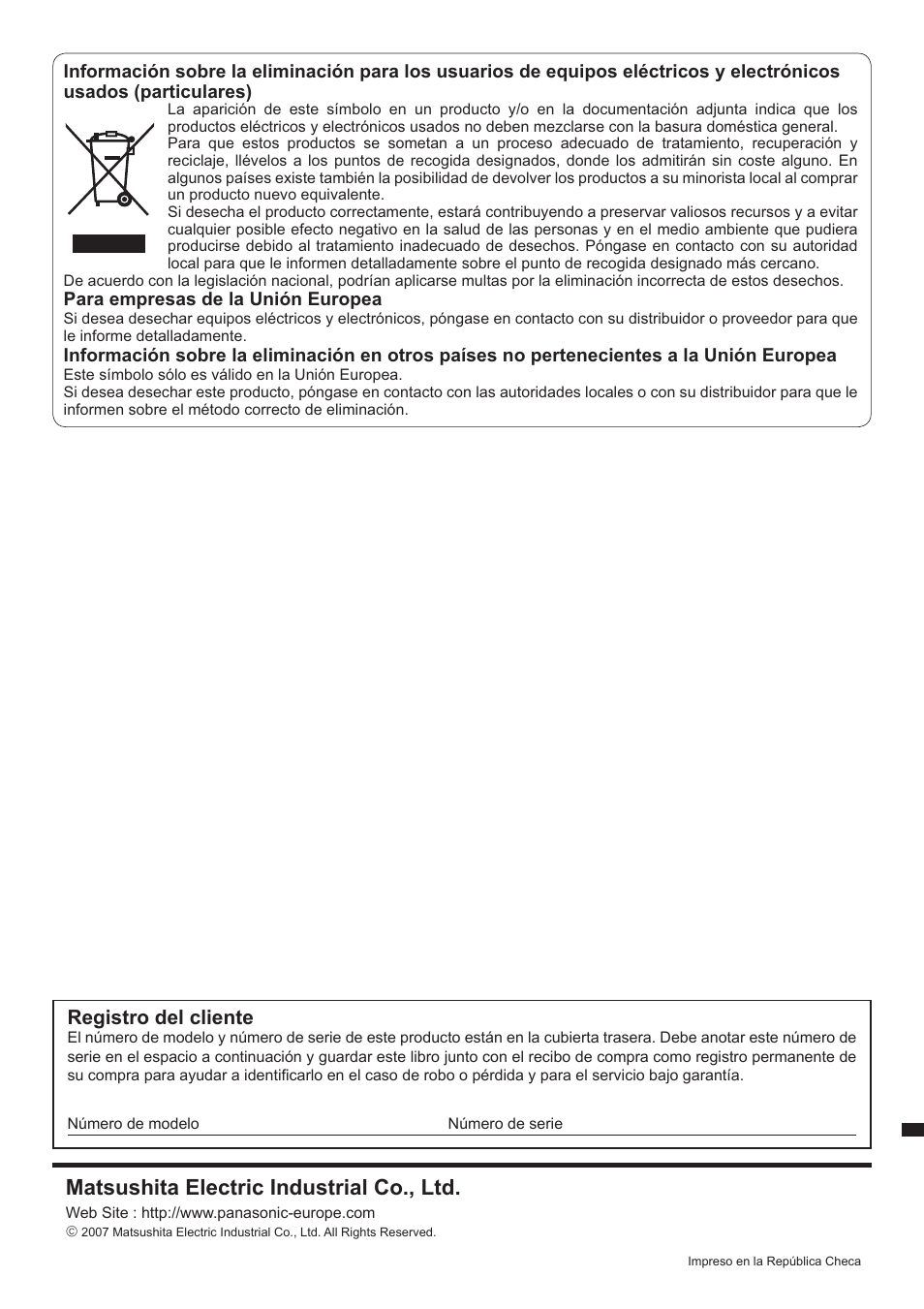 Matsushita electric industrial co., ltd | Panasonic TH50PZ700E User Manual | Page 48 / 48