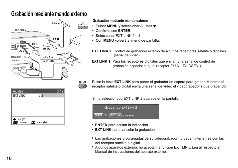 Grabación mediante mando externo | Panasonic NVVP30 User Manual | Page 16 / 48