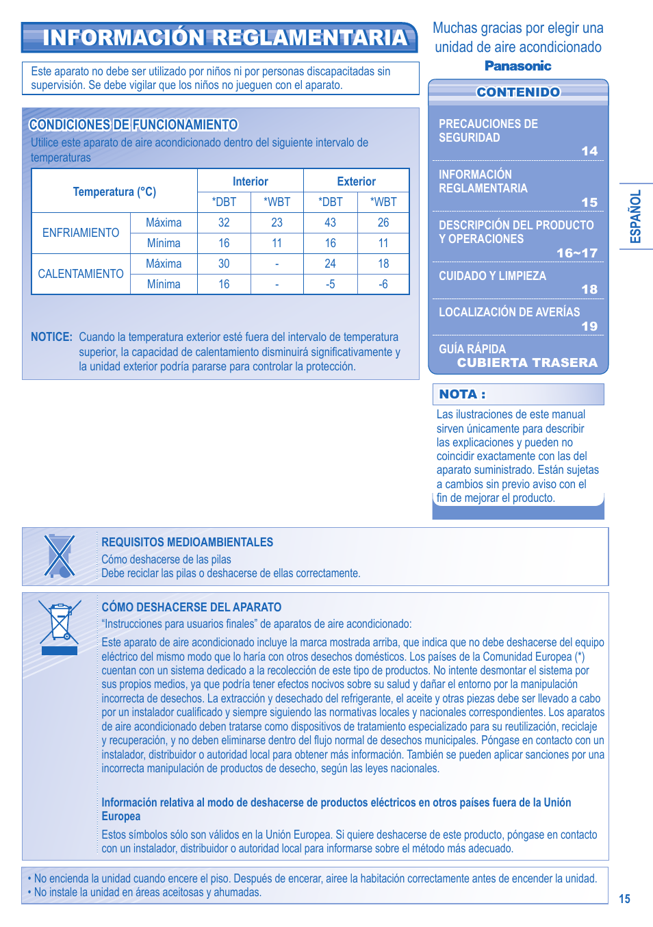 Panasonic CUE24HKE User Manual | Page 3 / 8