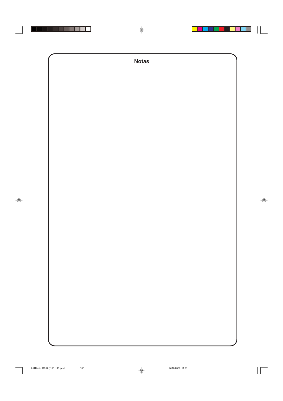 Notas | Panasonic DPC263 User Manual | Page 108 / 112