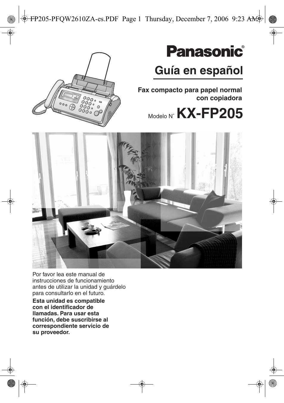 Panasonic KXFP205 User Manual | 52 pages