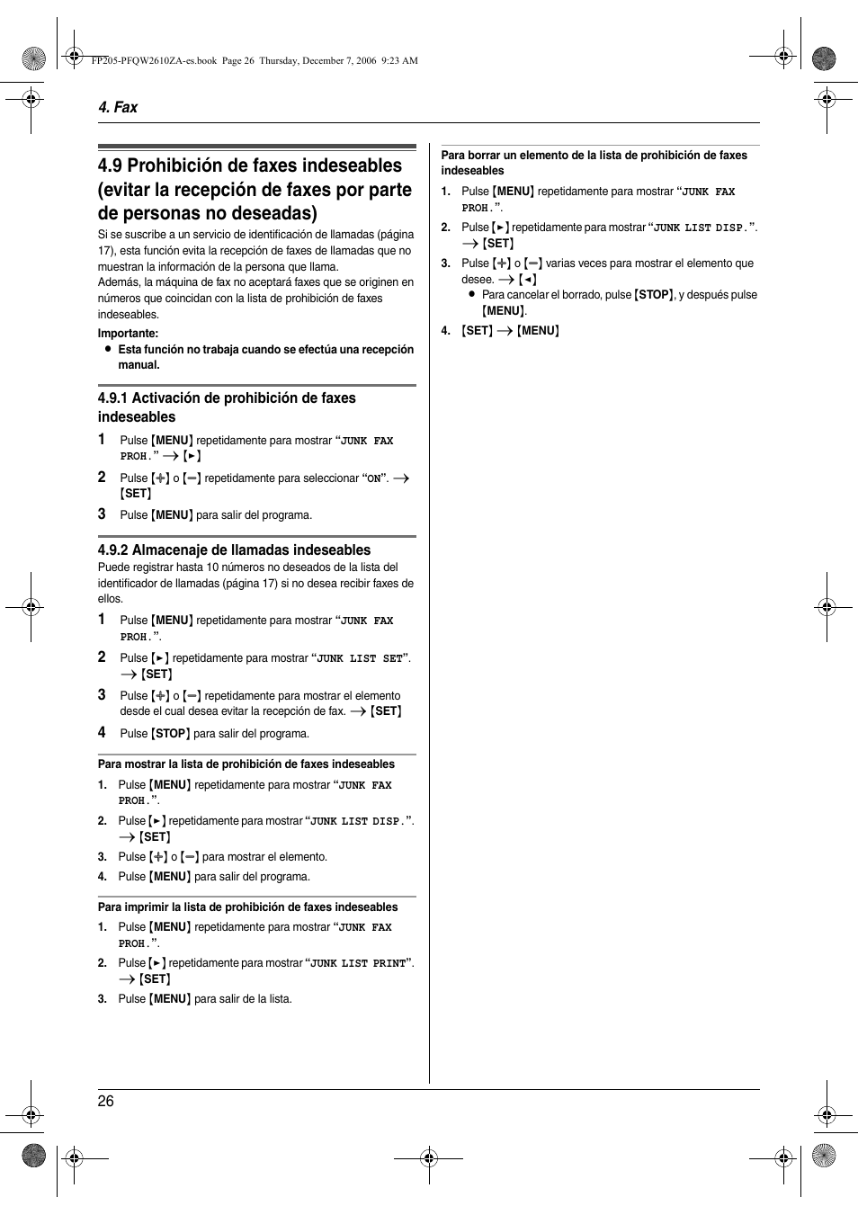 Panasonic KXFP205 User Manual | Page 26 / 52