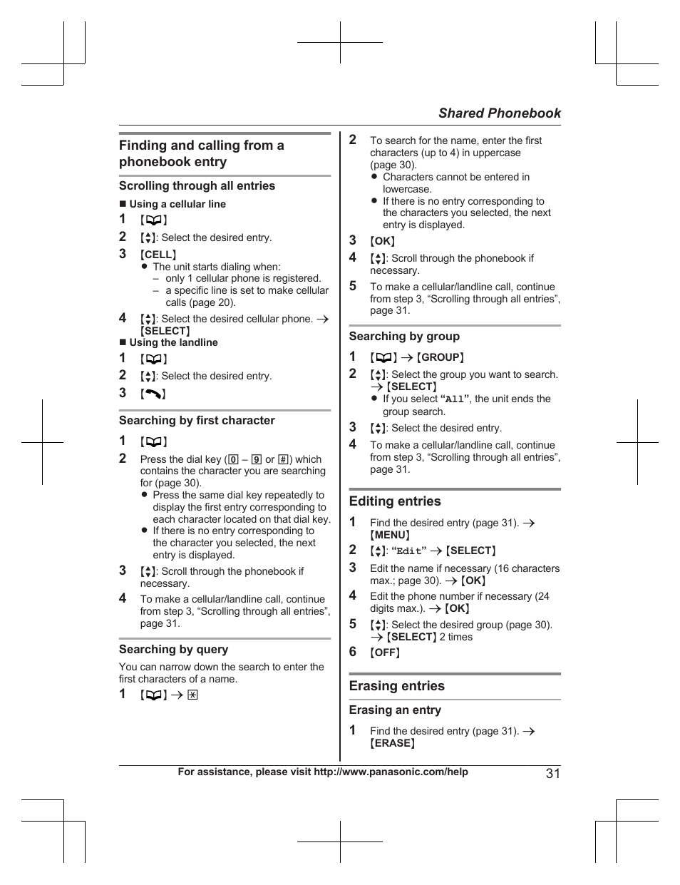 Panasonic KXTG7732 User Manual | Page 31 / 88